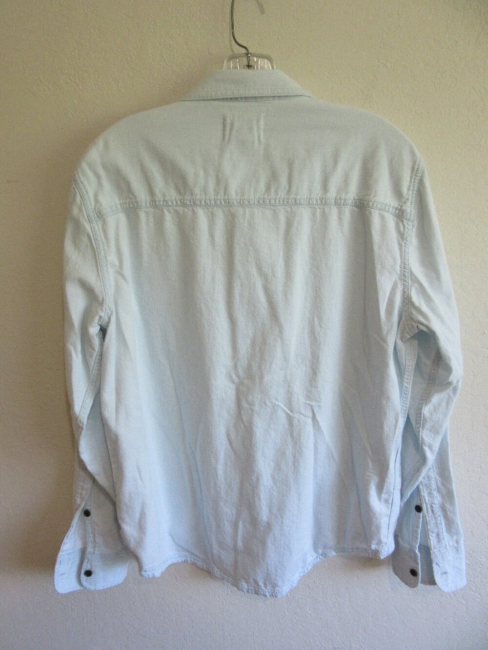 pact Light Blue Men's M Long Sleeve Organic Cotton Shirt - Picture 3 of 4